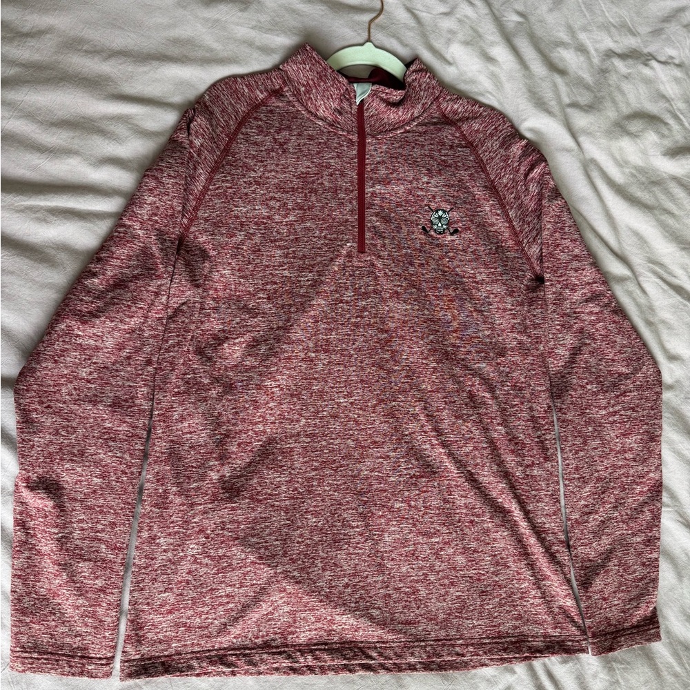 Red Quarter-Zip Pullover - image 1